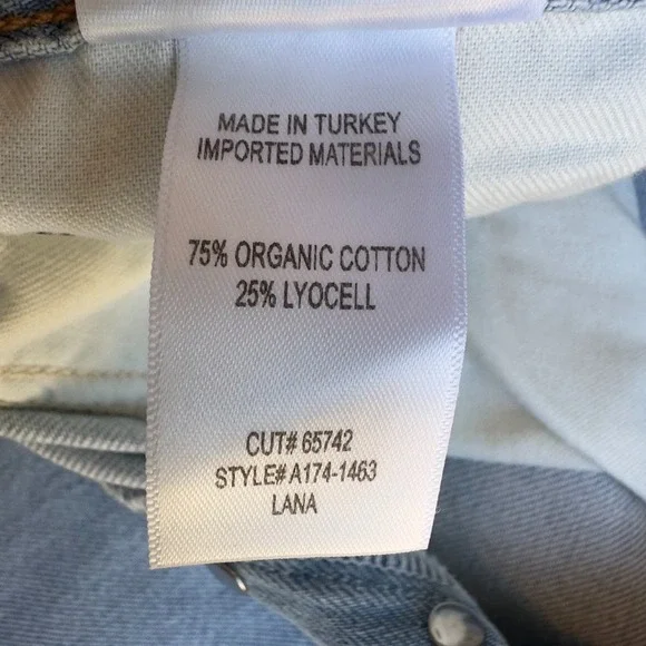 AGOLDE Lana Mid-Rise Vintage Straight Leg Jeans-Prank Faded Blue Wash-Size 27 - Picture 5 of 12